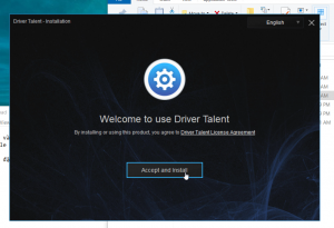 Nhấn Accept and Install để cài đặt Driver Talent Key