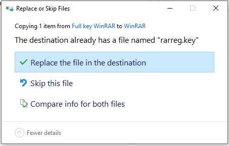 replace the file