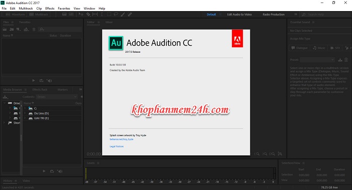 Hướng dẫn sử dụng Adobe Audition CC 2017