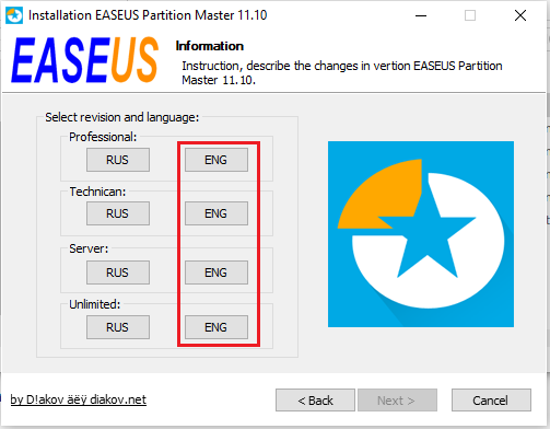 cài easeus partition master 11