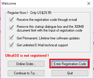 enter registration key