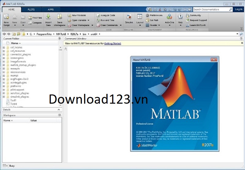 Giao diện Matlab 2017