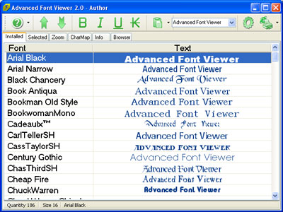 Advanced Fonts Viewer