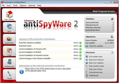 Ashampoo AntiSpyWare 2.10