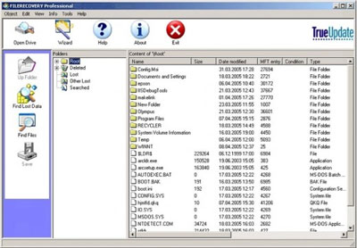 Filerecovery Professional 2009 4.5 for Windows