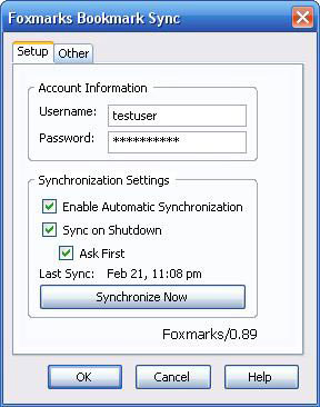 Foxmarks Bookmark Synchronizer 2.6.0