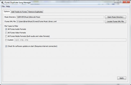 iTunes Duplicate Song Manager 0.7.0 for Windows