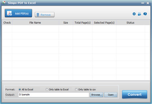 Simpo PDF to Excel 1.0