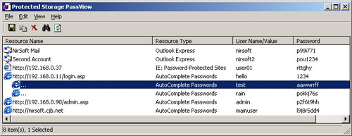 Protected Storage PassView 1.63