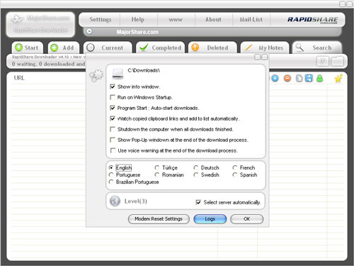 MajorShare Rapidshare Downloader 4.26.7