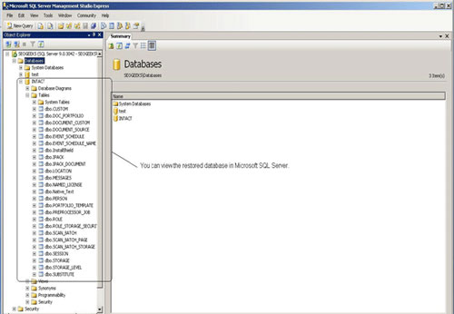 Recover MDF Database