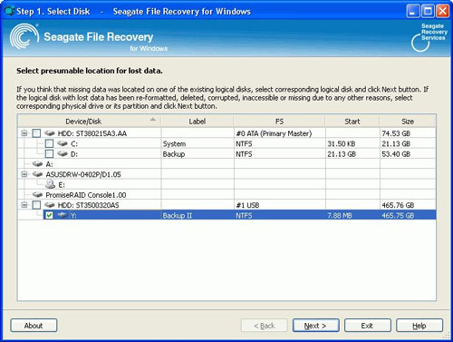 Seagate File Recovery