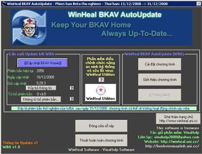WinHeal BKAV AutoUpdate